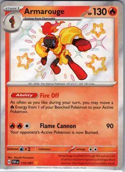 Armarouge 115/091 SV: Paldean Fates - Pokemon Card - NM - Image 1