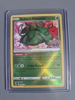 Pokemon TCG Radiant Venusaur Holo Card Pokemon Go 004/078 - Image 1