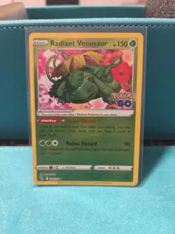 Pokemon TCG Radiant Venusaur Holo Card Pokemon Go 004/078 - Image 1