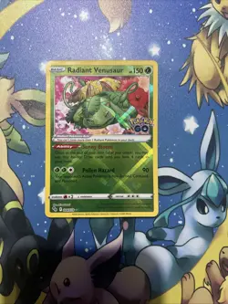 Pokemon TCG Radiant Venusaur Holo Card Pokemon Go 004/078 - Image 1