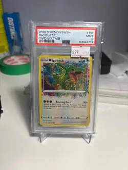 2020 POKEMON VIVID VOLTAGE 138/185 RAYQUAZA AMAZING RARE PSA 9 - Image 1