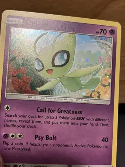 Pokemon TCG Celebi SM224 Black Star Promo Cosmos Holo Sun & Moon NM - Image 2