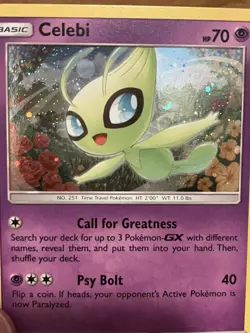 Pokemon TCG Celebi SM224 Black Star Promo Cosmos Holo Sun & Moon NM - Image 3