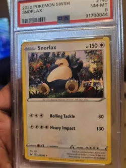 2020 Pokemon Snorlax - Cosmos Holo 140/202 Blister Exclusives Holo PSA 8 NM-MT - Image 1