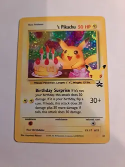 Birthday Pikachu #24 Celebrations Classic Collection Pokemon 2021 NM - Image 1