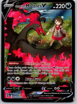 Galarian Moltres V - TG20/TG30 - Pokemon Astral Radiance LP (scratches on back) - Image 1