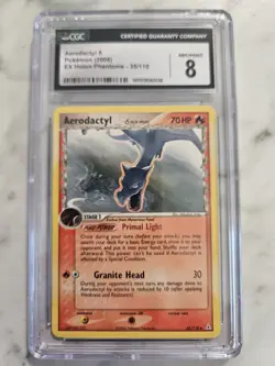 2006 Pokemon EX Holon Phantoms Aerodactyl #35/110 Cgc 8 - Image 1