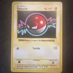 Pokemon TCG Voltorb Base Set (Shadowless) 67/102 Regular 1999 40 HP Common Basic - Image 1