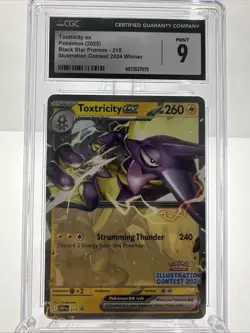 Toxtricity EX Illustration Contest 2024 215 Black Star Promo Pokemon TCG CGC 9 - Image 1