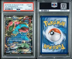 2016 POKEMON XY BLACK STAR PROMO #XY123 FA/VENUSAUR EX RED & BLUE PSA 9 - Image 2