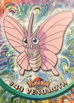 Pokemon #49 VENOMOTH TOPPS TV Animation Rare Non Holo NM - Image 1