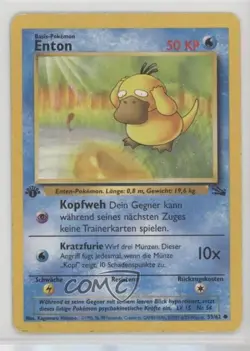 Psyduck German 1st Ed. Pokemon Fossil #53 1999 - Image 1