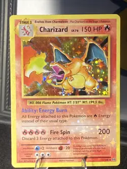 Pokemon TCG Charizard 11/108 Evolutions (2016) Holo Rare Heavy Holo Bleed Error - Image 1
