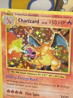 Pokemon TCG Charizard 11/108 Evolutions (2016) Holo Rare Heavy Holo Bleed Error - Image 2