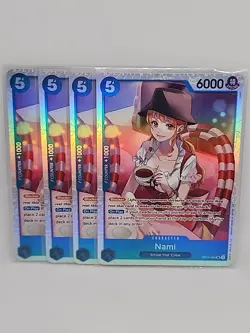4x ONE PIECE TCG NAMI OP11-054 SR FIST OF DIVINE SPEED ENGLISH NM - Image 1