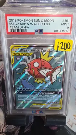 Magikarp & Wailord GX Alternate Full Art Holo Psa 9 - Image 1