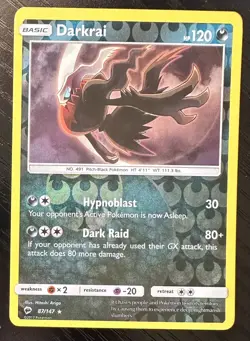 Pokemon TCG - DARKARI - Burning Shadows 87/147 Rare Reverse Holo - NM - Image 1