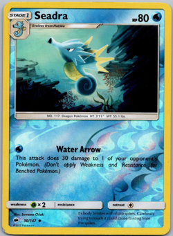 Pokemon - Seadra - 30/147 - Reverse Holo - Burning Shadows - NM/M - Image 1