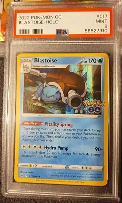 2022 POKEMON GO #017 BLASTOISE-HOLO PSA 9 - Image 1