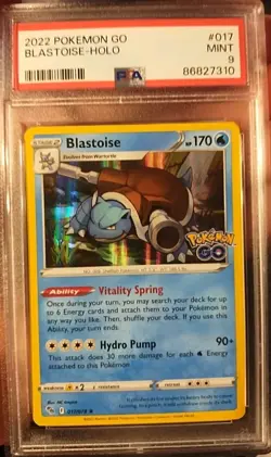 2022 POKEMON GO #017 BLASTOISE-HOLO PSA 9 - Image 2