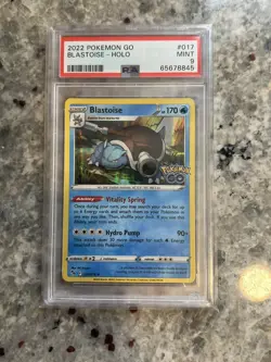 2022 POKEMON GO 017 BLASTOISE REVERSE HOLO PSA 9 LOW POP - Image 1