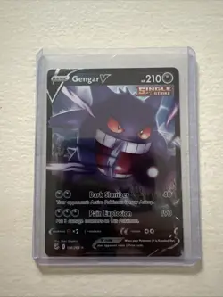 Pokemon TCG Gengar v Fusion Strike Ultra Rare Card Swsh08: 156/264 NM Condition - Image 1