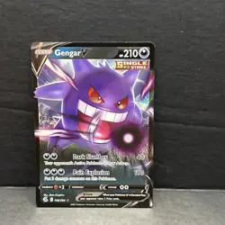 Pokemon TCG Gengar v Fusion Strike Holo Ultra Rare Card 156/264 SWSH08 - Image 1