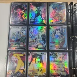 Lot of 9 Custom holo fanart mixed V Pokemon Trading Card Sleeved & Top Loaded!! - Image 1