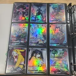Lot of 9 Custom holo fanart mixed V Pokemon Trading Card Sleeved & Top Loaded!! - Image 2