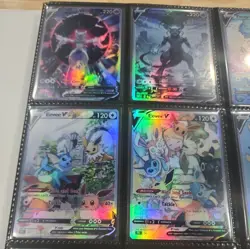 Lot of 9 Custom holo fanart mixed V Pokemon Trading Card Sleeved & Top Loaded!! - Image 4