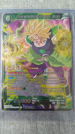 Overwhelming Energy Broly P-136 Dragon Ball Super Prerelease Promo Card - Image 1