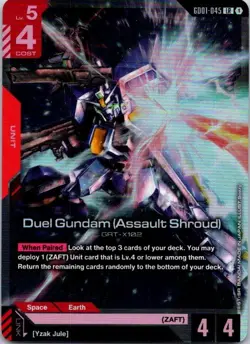 Gundam Card Game Singles Duel Gundam (Assault Shroud) GD01-045 New Type Rising - Image 1