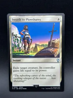 MTG Swords to Plowshares U Final Fantasy Commander #256 - Image 1