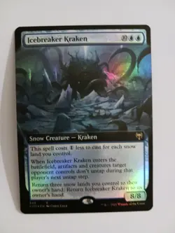 Icebreaker Kraken Extended Art FOIL NM/M Kaldheim MTG MAGIC THE GATHERING - Image 1