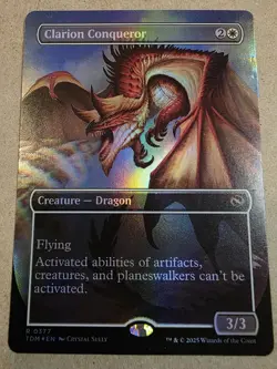 Clarion Conqueror - DENT In Foil (Borderless) Tarkir: Dragonstorm - Mtg - Image 2