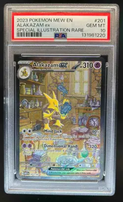 2023 Pokemon SV 151 MEW EN Alakazam ex #201/165 PSA 10 - Image 1