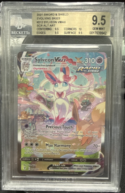 2021 Pokemon Evolving Skies Sword Shield Sylveon VMAX Alt Art 212/203 BGS 9.5 - Image 1