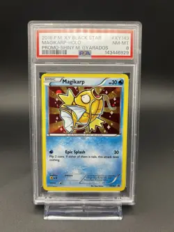 2016 POKEMON XY BLACK STAR PROMO SHINY MEGA GYARADOS #XY143 MAGIKARP-HOLO PSA 8 - Image 1