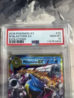2016 POKEMON XY EVOLUTIONS #22 M BLASTOISE EX PSA 10 - Image 5