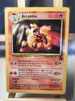 Arcanine #6 - NON-HOLO RARE - Black Star Promo - WOTC POKEMON CARD - NM/LP - Image 1