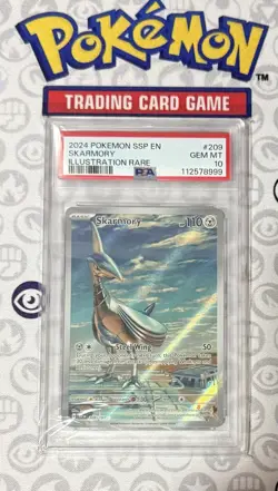 2024 POKEMON SSP EN-SURGING SPARKS ILLUSTRATION RARE #209 SKARMORY PSA 10 - Image 1