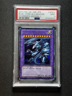 PSA 9 Yugioh Blue Eyes Ultimate Dragon BE01-JP207 Secret Rare Japanese POP 10! - Image 1