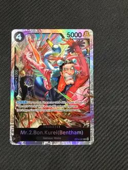Mr.2.Bon.Kurei Bentham SR Super Rare OP14-091 One Piece TCG English IN-HAND - Image 1