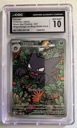 Haunter Pokemon (2025) Black Star Promos - 027 Mega Battle Deck CGC GEM MINT 10 - Image 1