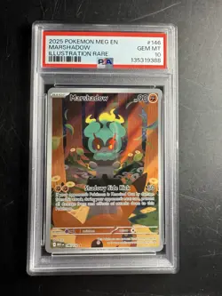 Pokemon TCG Mega Evolution Marshadow 146/132 Illustration Rare PSA 10 GEM MINT! - Image 1