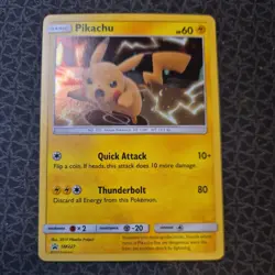 Pokemon TCG Pikachu SM227 Holo Black Star Promo Card 2019 - Image 1