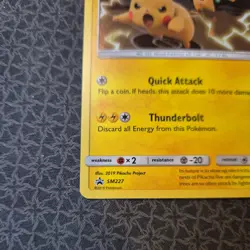 Pokemon TCG Pikachu SM227 Holo Black Star Promo Card 2019 - Image 5