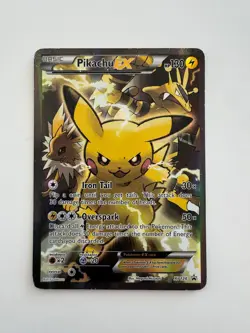 Pokemon TCG Pikachu EX XY124 Black Star Promo Full Art Holo L@@K! - Image 1