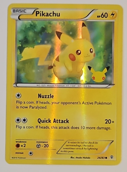 Pikachu 26/83 Holo Promo 20th Anniversary Stamped Pokemon - Pokemon TCG Card - Image 1