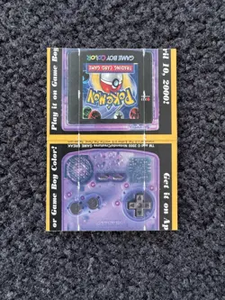 POKEMON Trading Card Game TGC Promo Item FLIP/FOLDING CARD Gameboy Color - MP - Image 2